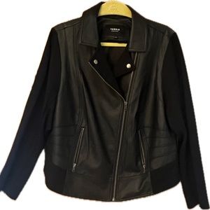 Torrid Black Faux Leather Asymmetrical Moto Jacket